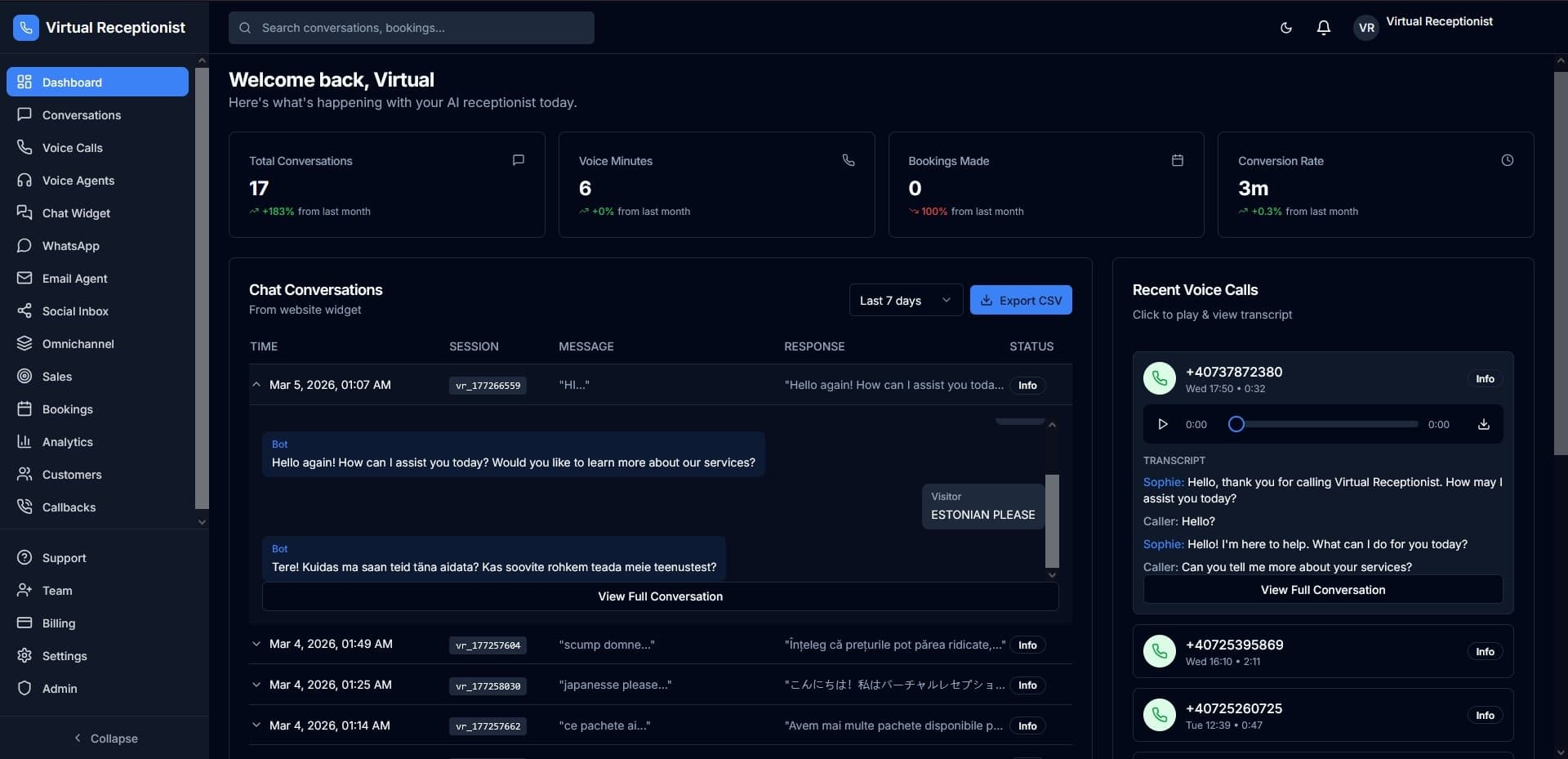 Chat Details